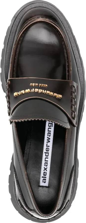 Carter 45mm mid-heel leather loafers - Image 4