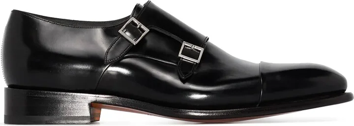 Carter leather monk shoes
