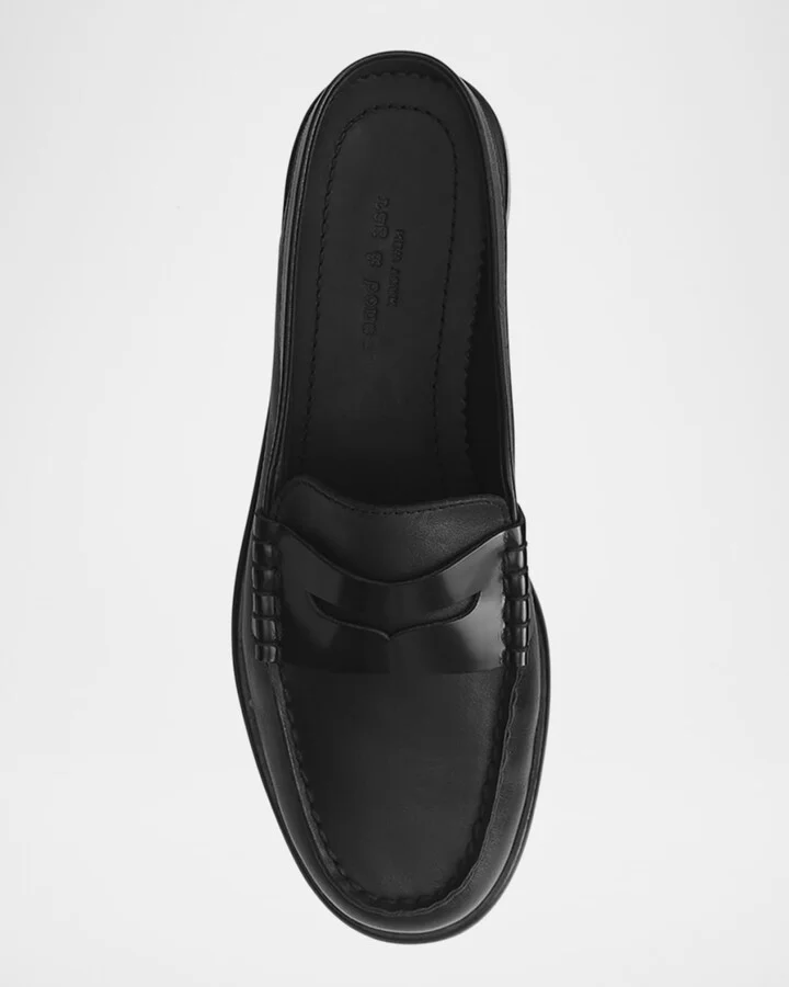 Carter Leather Penny Loafer Mules - Image 2