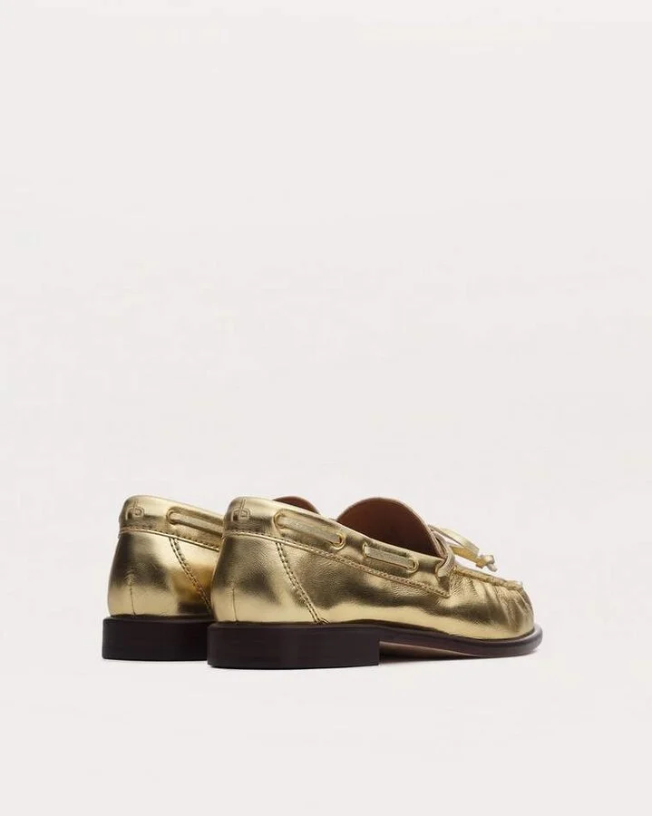 Carter Metallic Leather Boat Shoes - Image 3