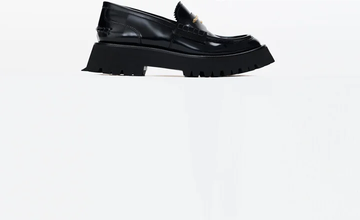 Carter Mid-Heel Lug Loafer In Leather