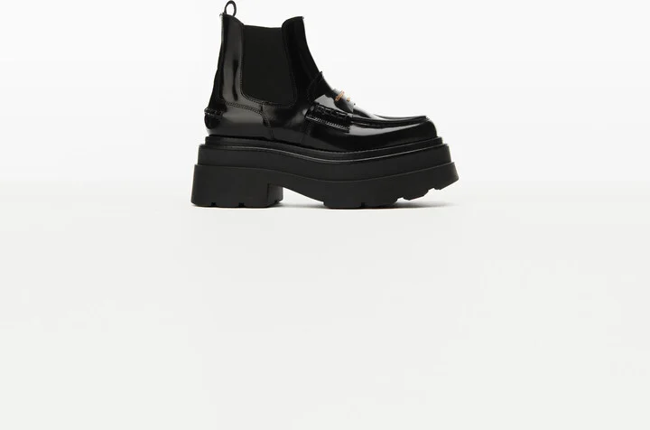 Carter Platform Loafer Boot In Leather