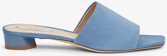 Carter Slide - Suede - Sky Blue - Image 5