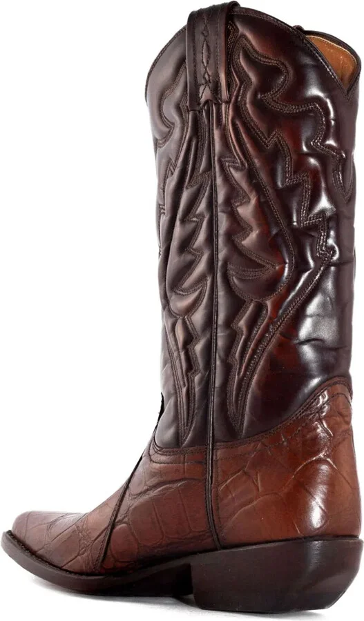 Carved-Motif Leather Boots - Image 4