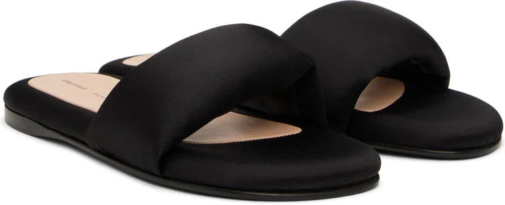 Carven Black Garnier Padded Slides - Image 4