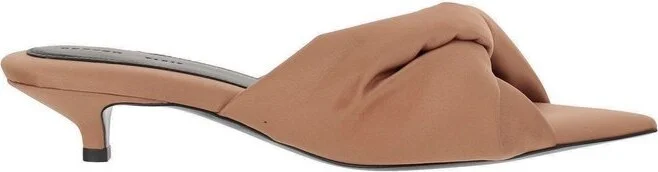 Carven Coupole Knotted Open Toe Satin Sandals