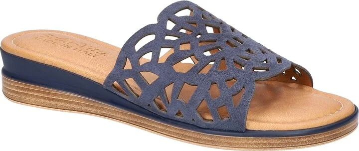 Navy Italian Leather