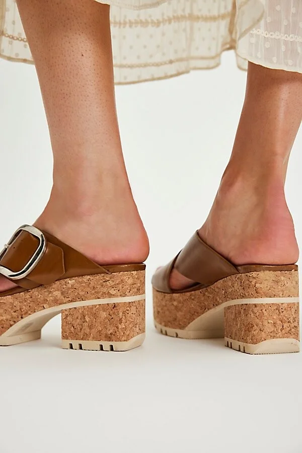 Casa Cork Platform Sandals - Image 3