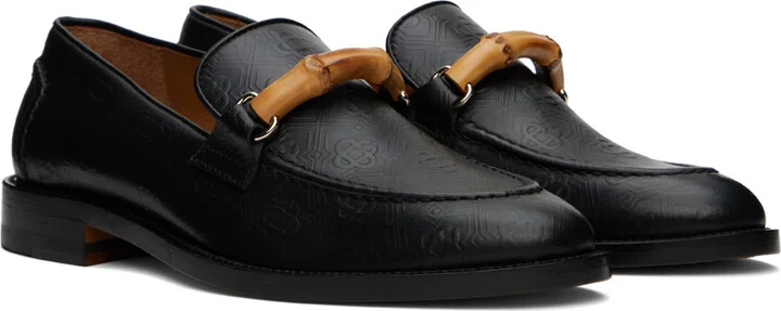 Casablanca Black Bamboo Loafers - Image 4