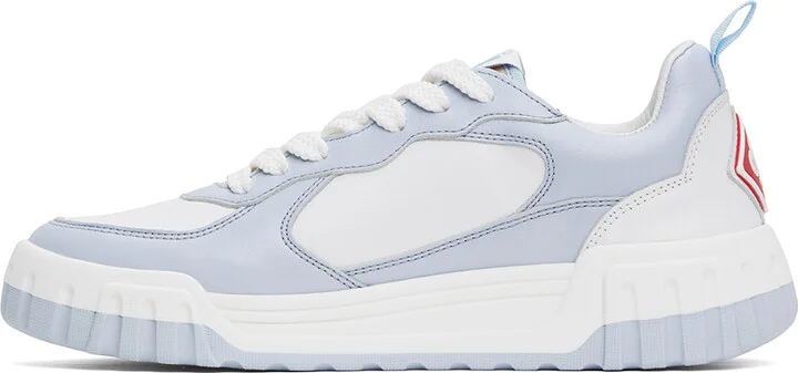Casablanca Blue & White 'The Court' Sneakers - Image 3