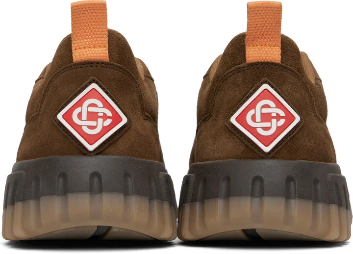 Casablanca Brown Suede Court Sneakers - Image 2