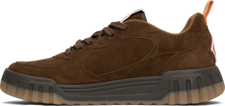 Casablanca Brown Suede Court Sneakers - Image 3