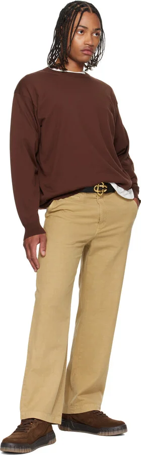 Casablanca Brown Suede Court Sneakers - Image 5