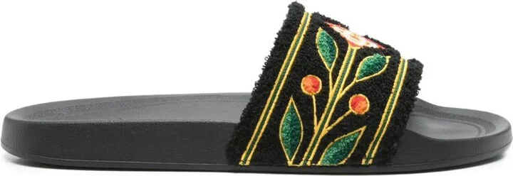 Casablanca Embroidered "Terry" Slider Shoes
