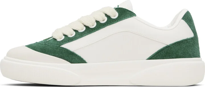 Casablanca Off-White & Green Del Mar Sneakers - Image 3