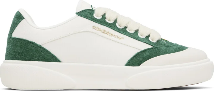 Casablanca Off-White & Green Del Mar Sneakers