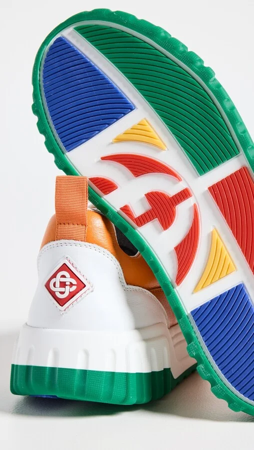 Casablanca Orange Tennis Court Sneakers - Image 2