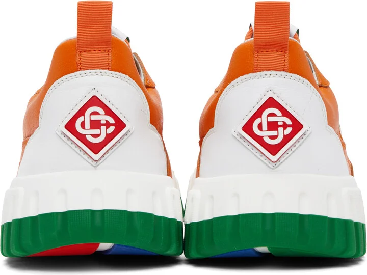 Casablanca Orange & White 'The Court' Sneakers - Image 2