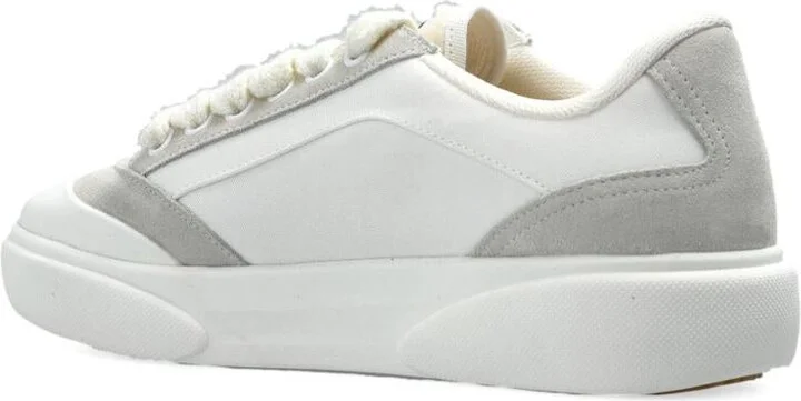 Casablanca White Leather Sneakers With Suede Insert On The Heel - Image 2