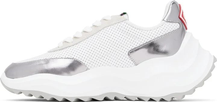 Casablanca White & Silver Atlantis Sneakers - Image 3