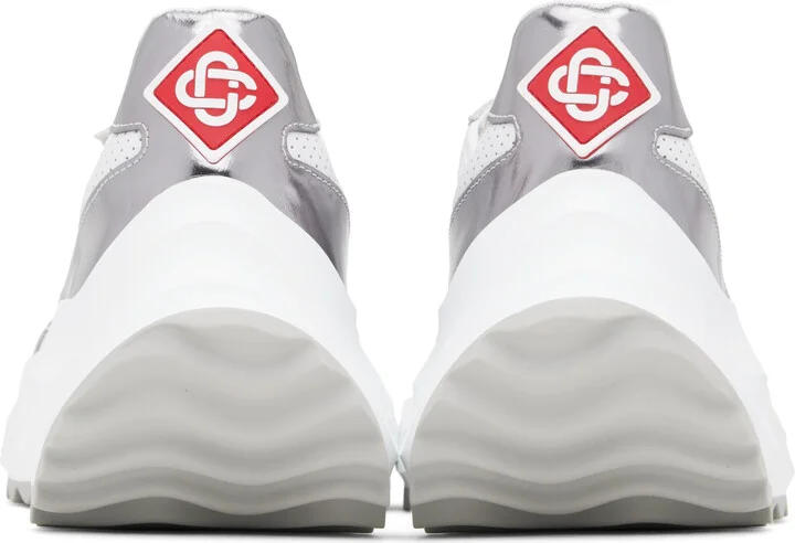 Casablanca White & Silver Atlantis Sneakers - Image 2
