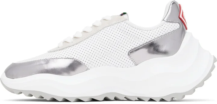 Casablanca White & Silver Atlantis Sneakers - Image 3