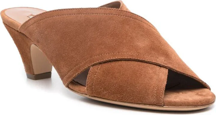 Casadei 55Mm Suede Mules - Image 2