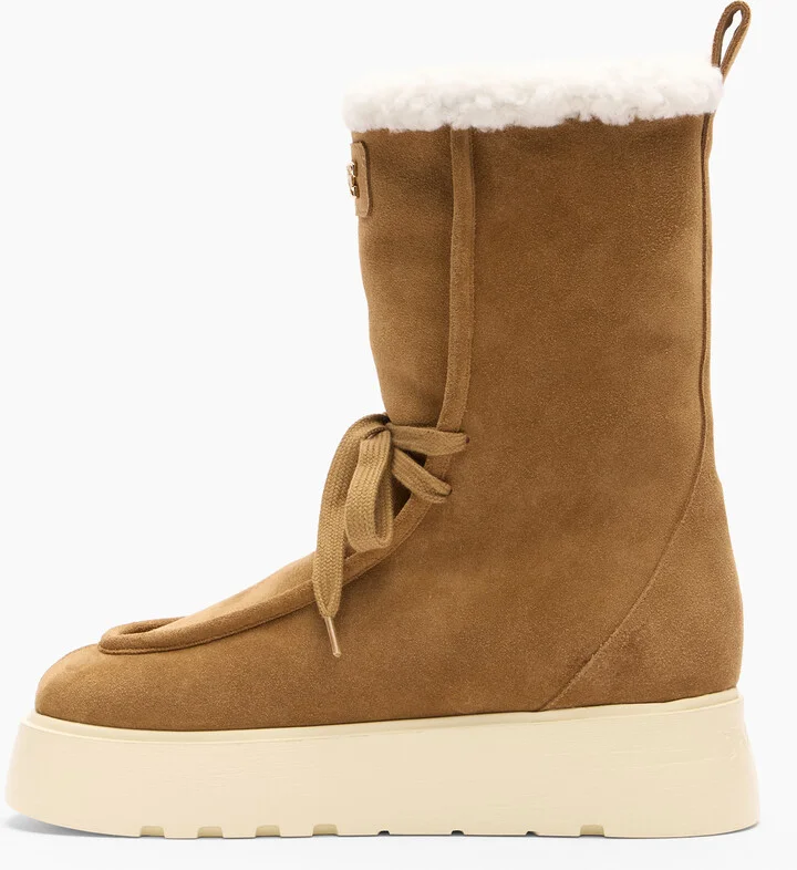 Casadei Ale Velour High Boots - Woman High Boots Brandy 38 - Image 3