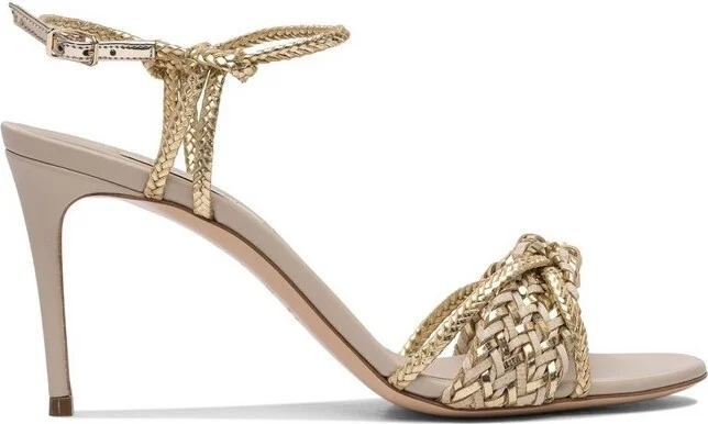 Casadei Ankle Strap Interwoven Sandals
