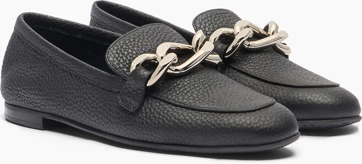 Casadei Antilope Chain Loafers - Woman Flats And Loafers Black 40 - Image 2