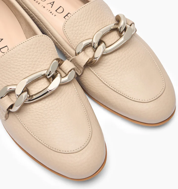 Casadei Antilope Chain Loafers - Woman Flats And Loafers Simply Taupe 36 - Image 5