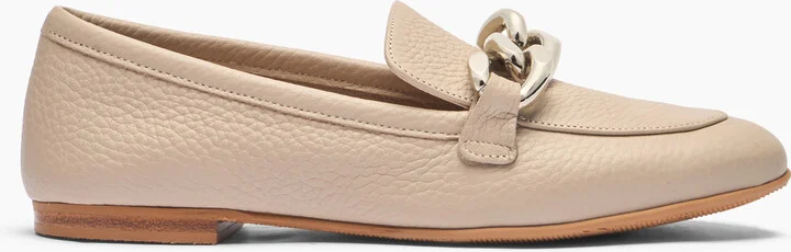 Casadei Antilope Chain Loafers - Woman Flats And Loafers Simply Taupe 36