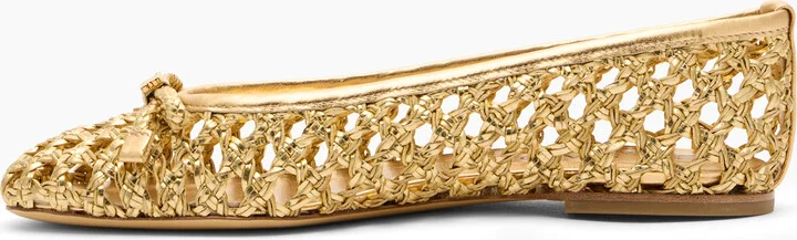 Casadei Ballet Versilia - Woman Flats And Loafers Gold 38 - Image 3