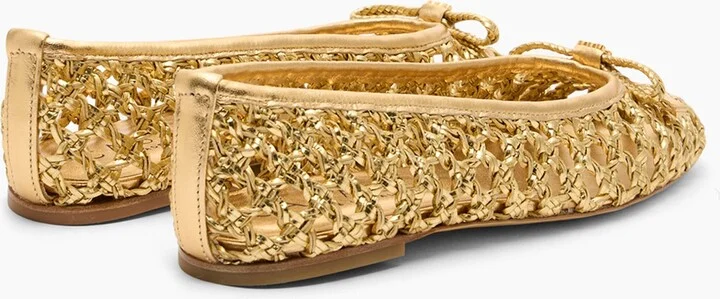Casadei Ballet Versilia - Woman Flats And Loafers Gold 38 - Image 4