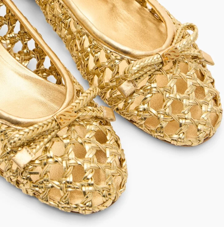 Casadei Ballet Versilia - Woman Flats And Loafers Gold 38 - Image 5