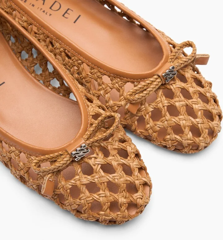 Casadei Ballet Versilia - Woman Flats And Loafers Natur 37.5 - Image 5