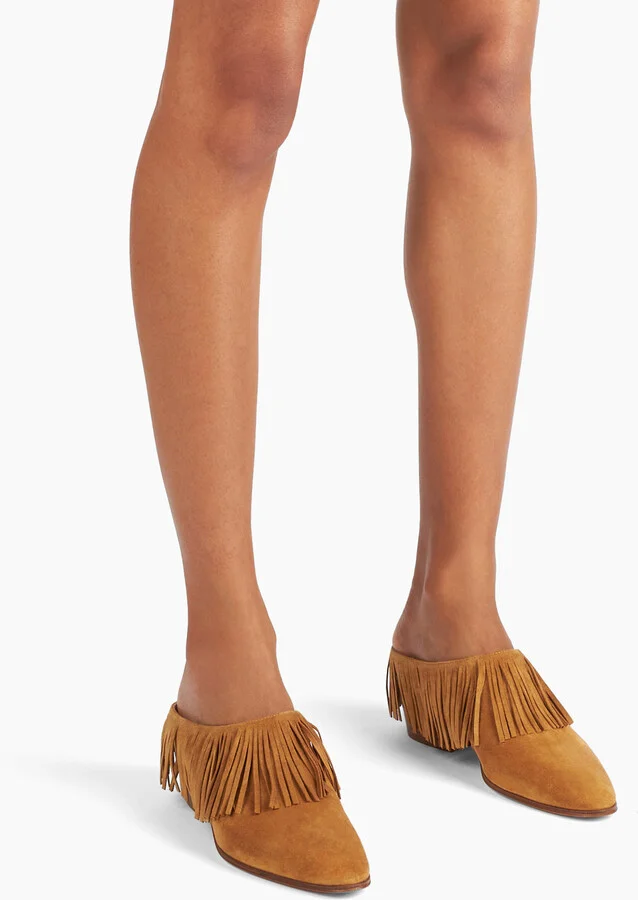 Casadei Beat Fringe Sabot - Woman Mules Honey 36 - Image 6