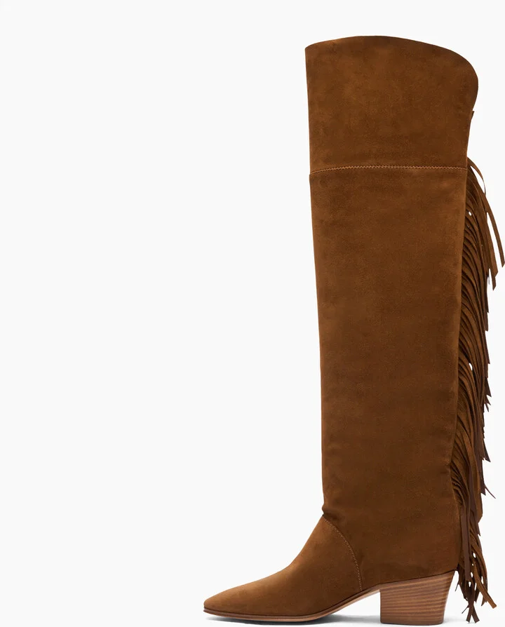 Casadei Beat Suede Over The Knee - Woman Over The Knee Boots Sella 37 - Image 3
