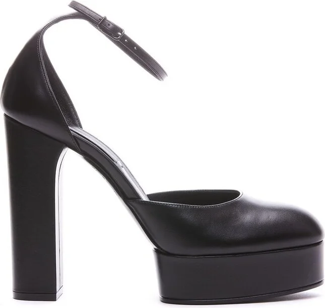 Casadei Betty Ankle Strap Platform Pumps