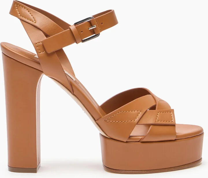 Casadei Betty Leather Platforms Sandals - Woman Platforms Etruria 40.5