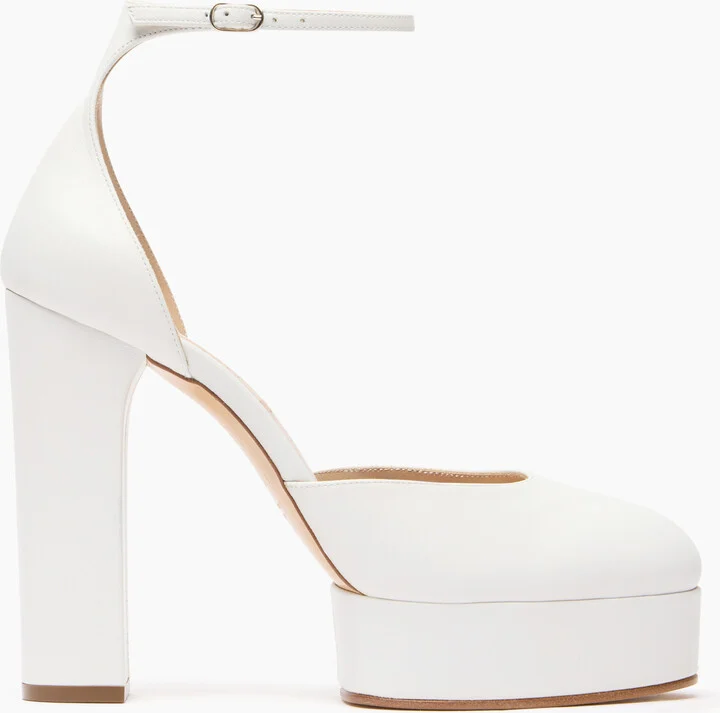 Casadei Betty Leather Platforms - Woman Platforms White 36.5