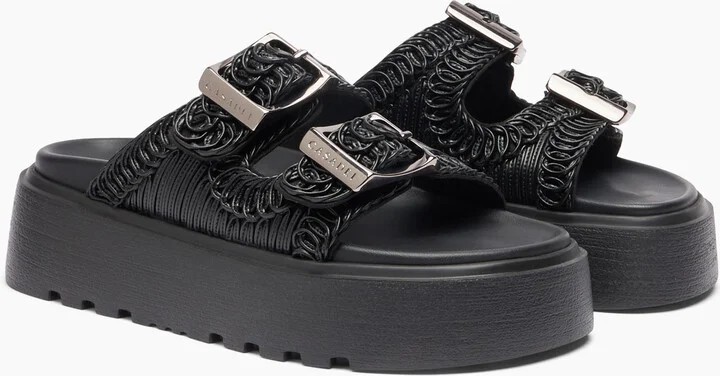 Casadei Birky Ale Slides - Woman Flats And Loafers Black 39 - Image 2
