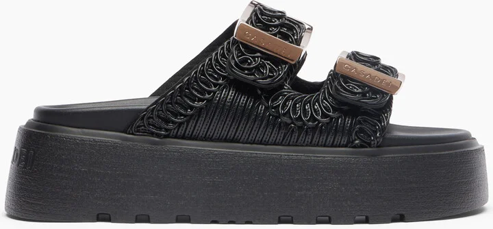 Casadei Birky Ale Slides - Woman Flats And Loafers Black 39