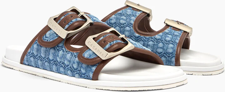 Casadei Birky Denim Flat - Woman Flats And Loafers Denim And Saddle 37 - Image 2