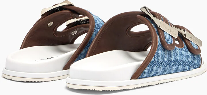 Casadei Birky Denim Flat - Woman Flats And Loafers Denim And Saddle 37 - Image 4