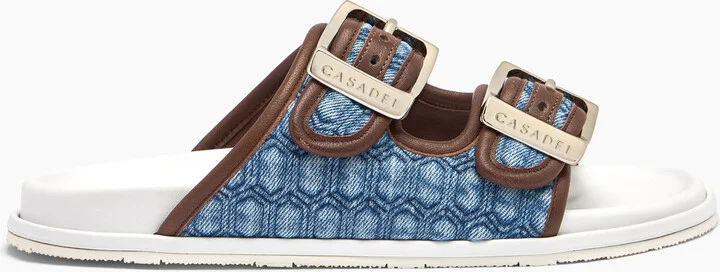 Casadei Birky Denim Flat - Woman Flats And Loafers Denim And Saddle 37