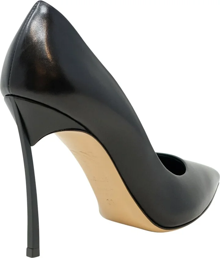 Casadei Black Leather Minorca Pumps - Image 3