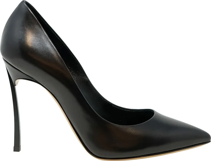 Casadei Black Leather Minorca Pumps