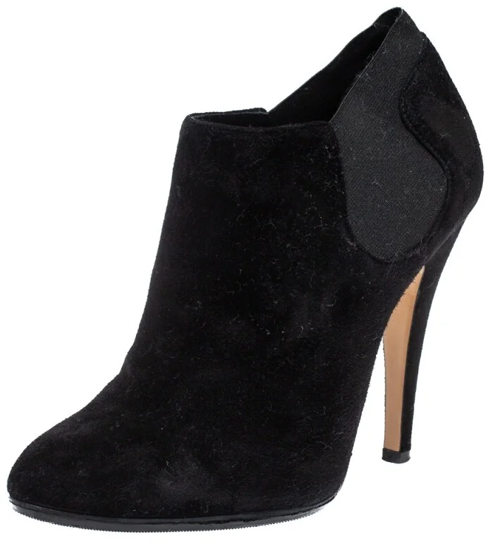 Casadei Black Suede Ankle Boots Size 37