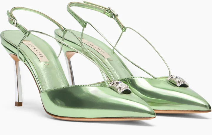 Casadei Blade Interstellar Cas25 Slingback - Woman Pumps And Slingback Milk And Mint 36 - Image 2